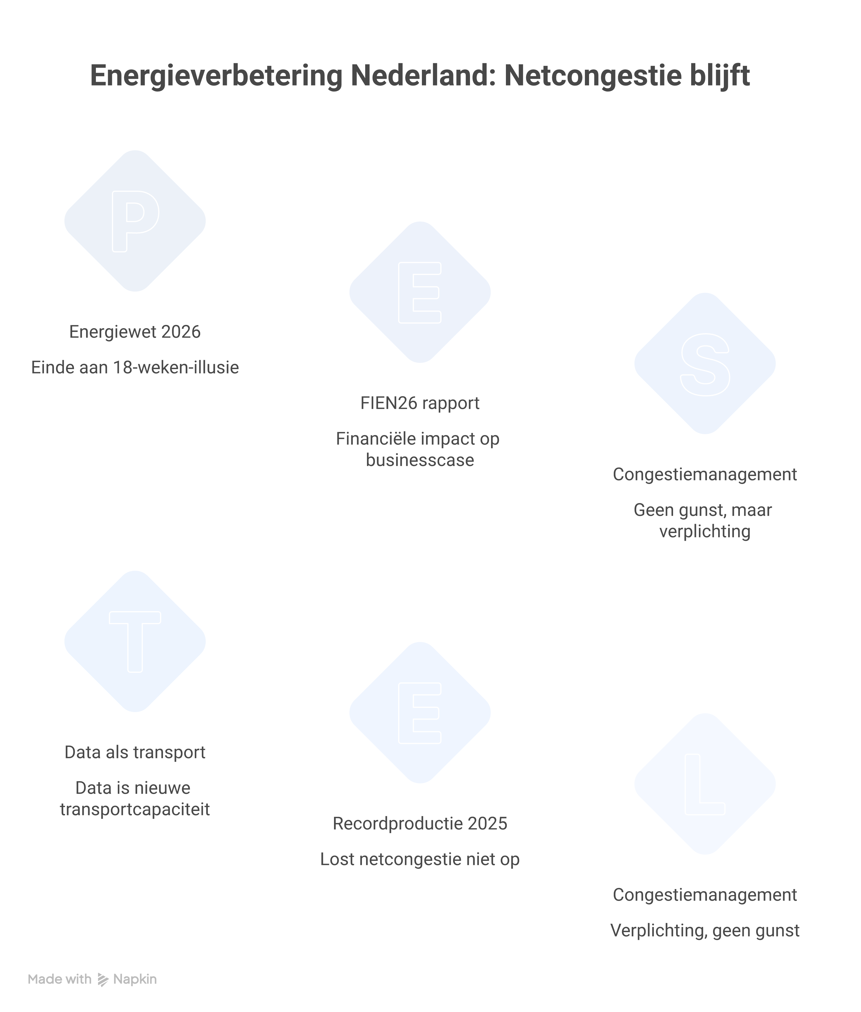 Energie verbeteren in Nederland: Waarom de recordproductie van 2025 uw netcongestie niet oplost